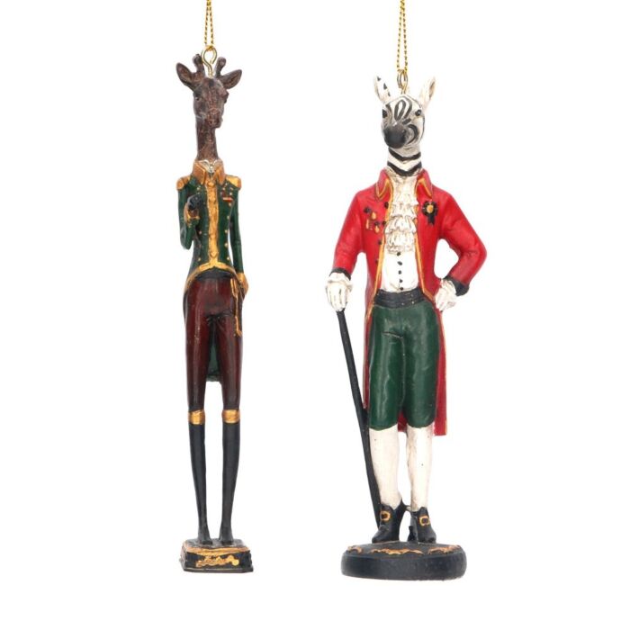 Gisela Graham Dressed Giraffe/Zebra Decoration (15cm) 